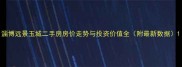 淄博远景玉城二手房房价走势与投资价值全附最新数据