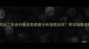 伊甸阳光二手房价格走势最新分析涨跌如何附详细数据解读