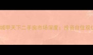 胶南宏城甲天下二手房市场深度投资自住双优之选