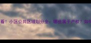 二手房购房必看小区公共区域划分全哪些属于产权如何避免纠纷