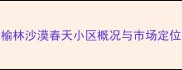 榆林沙漠春天小区概况与市场定位