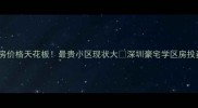 深圳二手房价格天花板最贵小区现状大深圳豪宅学区房投资深圳房价