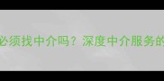 二手房买卖必须找中介吗深度中介服务的价值与风险