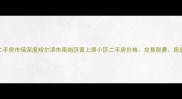 哈尔滨善上居二手房市场深度哈尔滨市南岗区善上居小区二手房价格交易税费房屋优劣势全指南